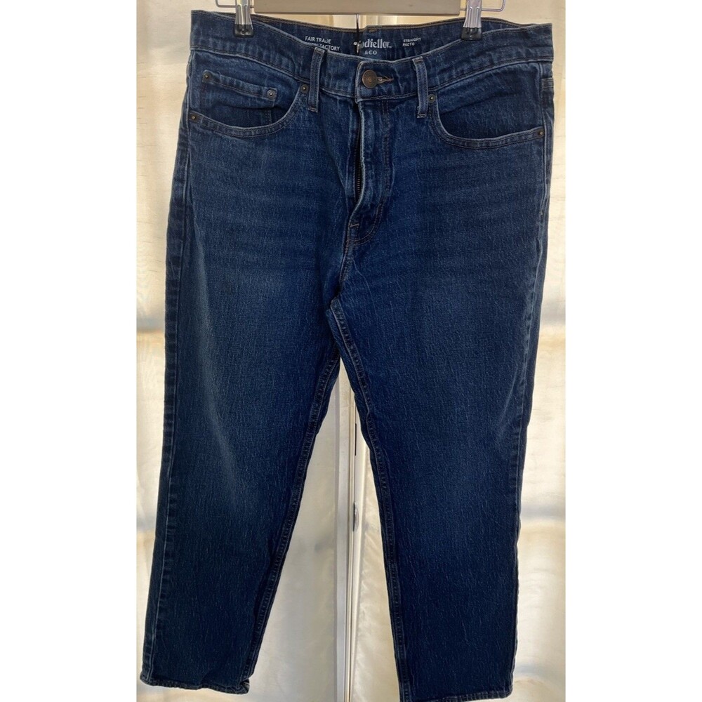 Goodfellow & Co Straight Recto Mens Jeans 34x30 Dark Wash Blue Denim Classic Fit